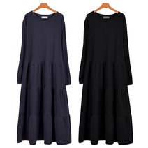 마마걸 절개캉캉원피스 빅사이즈여성의류 롱원피스 중녀여성 큰사이즈 가을원피스 통통걸 오피스룩 루즈핏