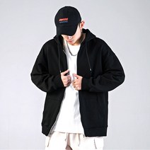 다드물 루즈핏 후드 집업 얇은 간절기 잠바 남녀 공용 아우터 (A5213ea232)