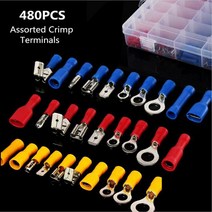 알수없슴 480PCS 크림프 터미널 단자Set 다양한 규격및 색상