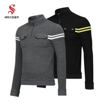 [세바스찬] 골프 22 FW 남성 포켓 장식 반집업 티셔츠 M501 M502 골프웨어, 색상:멜란지그레이M501 / 사이즈:95