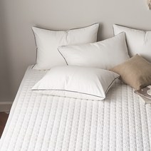 지베딩 자연주의 100수 사계절용 고무밴딩 침대 패드 겸 카페트 슈퍼싱글(SS), 자연주의100수 화이트