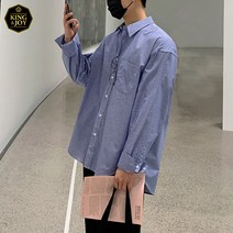 킹앤조이 라세드 스트라이프 루즈핏 링클프리 셔츠