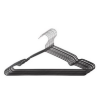 바자 코팅 논슬립 옷걸이, 블랙, 20개입