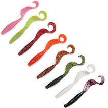 지그헤드웜 배스 쏘가리 광어 우럭 루어 낚시 웜 미끼, 지그헤드웜 3인치 오렌지