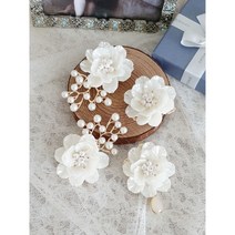 진주 겹꽃 브로치 핸드메이드브로치 브로치선물