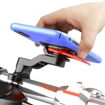 자전거 바이크 유모차 배달용 오토바이 전동킥보드 360도 회전형 스마트폰 거치대143R, 1세트