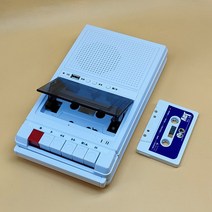 뉴 레트로 빈티지 외부 카세트 레코더 휴대용 USB 플레이어 테이프, B.화이트