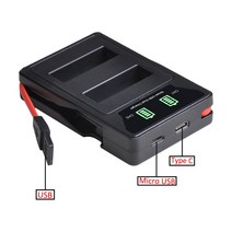 DMW BLH7 DMW-BLH7PP DMW-BLH7 배터리 파나소닉 호환 루믹스 DMC-GM5 GF9 LX10 LX15 용 Type-C 포트가있는 DMW-BLH7E LED 듀얼 U