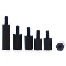 20/50pcs 남성 여성 나일론 Standoff M2 M2.5 M3 M4 * L 6mm 검정 PCB 스페이서 열 간격 기둥, [01] M2 50pcs, [02] 6mm