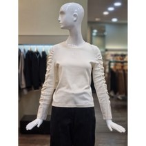 [오즈세컨] 셔링 자수 티셔츠 O22D1TTO013W(3061732) 백화점