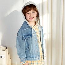 [꼼마제이] 스태리 데님 후드 자켓