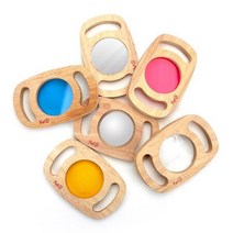 볼록 오목렌즈 색상혼합 놀이 손잡이거울 6p 창의력 어린이집교구 학습완구 돌봄교실 IQ