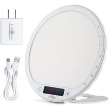 라이트 테라피 알람 시계 기상 조명 10000lux UV 프리 바이오닉 태양 빔 알람 바이오 시계 조정 에너지 복, 01 PSP-01