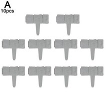 정원 울타리 모조 석재 식물 지원 스테이크 야외 풍경 울타리-경로 테두리 장식 액세서리 10 개, 02 grey