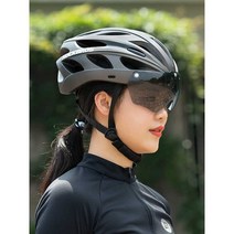 자전거 헬멧 고글 로드 전기 사이클 보호장비 성인용 가벼운 자토바이헬멧, 매트 블랙 - 그레이 렌즈 1쌍