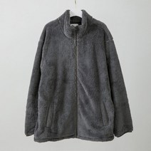 봄 가을 보아 양털 집업 자켓 / 블랙 크림 브라운 차콜