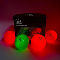 렌스메이트 LED 야광 형광 파크골프공 4P 세트, 1세트