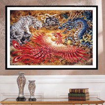 사무실 성공 힘 인테리어 보석십자수 재료 만들기, 80X60CM