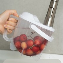 쌀씻는도구 통 세척볼 쌀세척 멀티 쌀세척기 손잡이믹싱볼, 세척통1개