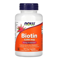 나우푸드 비오틴 5000mcg 베지120정 코엔자임R 비타민H 비타민B7 바이오틴