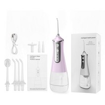구강세정기 치아세정기 물칫솔 강력한 irrigator 휴대용 치아 청소 장치 water flosser pick mouthwasher 관개 클리너 구강 용 제트 노즐, 분홍