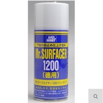 Mr 서페이서 1200 그레이 B515 밑색 프라모델 건담 도색 미술 모형 소품 색칠, B515-서페이서1200(170ml)