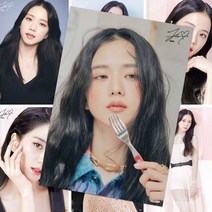 블핑 THE 세트 제니 블랙핑크 포토카드 55장 pink 30장 plaid, 42CMX29CM 포스터 8종 세트, N