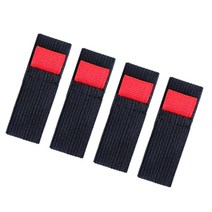4x 블랙 낚시 스풀 벨트 내구성 낚시 도구 낚시 태클 휠 릴 보호 밴드, 나일론, S