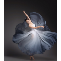 한국 무용 연습복 그라데이션 공연 연습 쉬폰 발레 랩