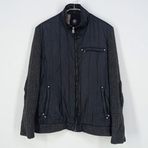 빈티지다온 보그너 남 니트 레이어드 웰론 패딩 다크그레이100