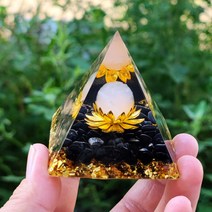 Orgone 명상 정신수양 기분좋은 힐링 에너지 용품 피라미드 크리스탈 풍수 장식품 소품, 37