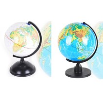 어린이 유아 초등학생 지구본 특수코팅 학습용 한글지구본 기본형 인테리어 지구본 화이트/블루, 블루 25cm