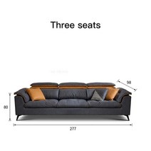 3.5인용소파 다이닝 4인용 거실용 모던 자형 가죽 소파 세트, 2.3 seat