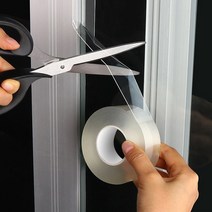 루빈 DMA 투명 방수테이프 (단면) 기름때 곰팡이 차단 실리콘 욕실 주방 다용도 셀프 보수 오염방지 3M 10M MDK, 루빈 DMA 투명 방수테이프(단면) 7cm*10m