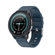 심박계 심박 센서 2020 스마트 워치 시계 피트니스 트래커 IP68 방수 PPG + ECG 심장 박동 모니터 Smartwat, 02 black blue silica