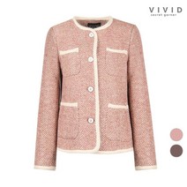 VIVID SG VIVID 모던 배색라인 울헤링본 겨울자켓