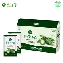 ₢sun/ ₡ 부모님선물 선물용흑마늘즙 도라지진액 모과스틱 양배추즙 과채즙 체리주스, ₣& (초록한입) 국내산 생생 맑은 여주즙 100ml, ₢無