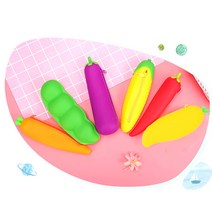 신선한 인싸템 야채필통 채소필통 과일필통 귀여운파우치 실리콘필통 10종, 04. 완두콩