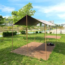 어라픽캠핑지구 블랙코팅 렉타 타프 대형 암막 사각 방수 그늘막 차박 경량, (02) 렉타타프(300x400아이보리)