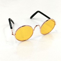 애완동물 반려견 밀짚 모자 농부견 농부냥, S-소형, 나이트 비전 옐로우 선글라스