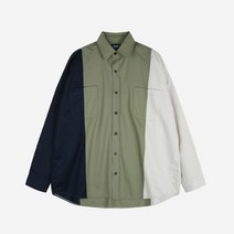 매드마르스 3 컬러 블록 셔츠 - GREEN 142569