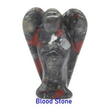천사상 돌 수호자 천사 입상 자연 치유 크리스탈 동상 홈 스톤 장식 공부 공예 선-178, Blood Stone+5