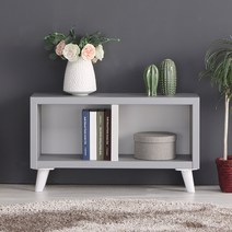 [에타홈] 오픈 미니 사이드 거실장 티비 책장 TV 다이 받침대 세트, 아카시아화이트