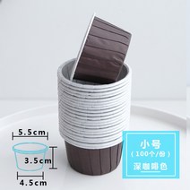 컵케잌 일회용 베이킹 컵 100개 세트 마카롱 색지 에그타르트 포장지, 브라운-소형