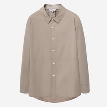ILCORSO 남성 아이보리 로브 롱 절개셔츠