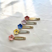 이천 도자기 꽃 수저 받침 핸드메이드 숟가락 젓가락 받침대 세트 5color, 옐로우