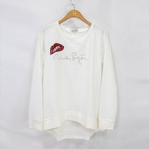 클레이쇼핑 입술자수 스팽글패치 루즈핏 쉬폰 레이어드 티셔츠 55 66 77 여자봄옷 여성여름옷 여자가을옷
