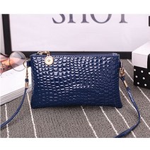 여성 핸드 크로스 백 pu 가죽 숄더 악어 패턴 cluth 솔리드 컬러 크로스 바디