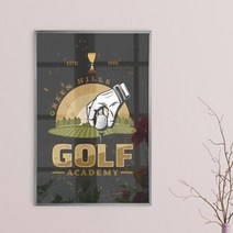 기타 바보사랑[꾸밈]빈티지골프클럽-중형메탈프레임액자, 그레이/1타입