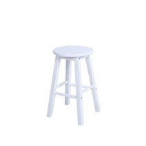 원목스툴 바의자 높은스툴 원목 빈티지 바테이블체어 홈카페 인테리어, I 흰색50CM